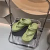 Banyo paspasları moda kalın tek kadın terlik düğüm yüksekliği artış yaz flip flop plaj ayakkabı platformu