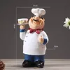 Multiple Styles Resin Chef Statue Cartoon Restaurant Figurine Cook Ornament Home Kitchen Cute Sculpture Tabletop Decors 240411