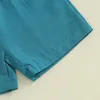 Set di abbigliamento per bambini pantaloncini estivi pantaloncini a manica corta top stampe balene e colori solidi 6 mesi e 4 anni