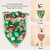 Dog Apparel Christmas Bandanas Santa Claus Scarf For Pet Holiday Bandana Small Medium Dogs Puppy Triangular Bandage