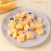 Forks Cartoon Fruit Fork Spure-dents Picks Picks Plastic Plastic Mini Boîte à lunch Decoration Tool pour enfants