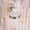 Liquid Soap Dispenser Kitchen Bathroom Hardware Accessories Retro Antique Brass Wall Mount Scrub Glass Dba743