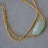 Link Bracelets Women Natural Semi Gemstone Amazonite Pendant Bracelet Chain Bangles With Rose Stone Fashion Jewelry