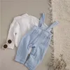 Ensembles de vêtements nés Baby Boy Clothes Set Cotton Bow Shirt Sober Strap pant