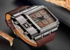 Oulm 3364 Bracelet en cuir de luxe Men de regarder un nouveau style de mode de mode Milito Wrist montre la garde