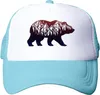 Ball Caps Bear Forest Mountain Trucker Mesh Hat Adjustable Youth Toddler Baseball Cap For 3-10 Years Old Boys And Girls Kids