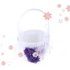 Fiori decorativi 1pcs Flower Girl Girl Bride Basket Matrimony Elaborations Rose Petals Holder Ceremony Party per