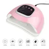 Séchoirs à ongles lampe de séchoir professionnel pour la manucure Gel UV puissant 66 LEDS Sense de détection automatique Turring tout vernis