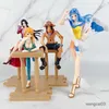 Action Toy Figures 17CM Anime One Piece Nami Figure Lying Pose Booth Model Bar Counter Toy Gift Collection Jeans Dress Up Action Figure PVC