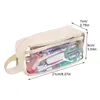 Sacs de rangement Boîte à crayon transparent Boîte de multifonction des sacs de sac de grande capacité pour cartes d'accessoires pour notes de cosmétique