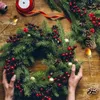 Fiori decorativi 5 pezzi Snow artificiale Pino piante finte cedro di cedro albero di Natale ghirlanda decorazioni per feste di nozze denti da regalo fai da te casa