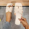 Zapatillas de verano mujeres planos de playa al aire libre sandalias femeninas tendencia de tendencia zapatos sandalias mujer elegante