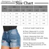 Short féminin Jean Jeans pour femmes shorts en denim pour le bouton d'été Jean Slim Short Torn Pantalon à jambes larges 2023 C240413