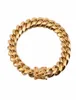 Łańcuch na dłoni bransoletka złota ze stali nierdzewnej stefunk urok kubańskie link srebrne prezenty dla męskich akcesoriów1924375