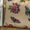 Dragonfly Butterfly Pattern Yarn Dyed Thick Jacquard Fabric Sofa Pillow Case Bag Suit Making Fabric 50cmx150cm 240328