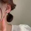 Stud -oorbellen eenvoudige erwtenvormige koperen legering goudkleur voor vrouw 2024 Koreaanse mode sieraden goth feestmeisjes ongewoon accessoire