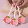 Spoons Strawberry Ceramic Soup Spoon Cute Korean Ice Cream Hand Målad kaffedessert Långhandtag Kökstillbehör