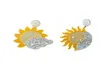 Dangle Chandelier Kuguys Glitter Acrylic Sun Moon Cloud Cute Good Night Drop Earrings For Girls Womens Trendy Jewelry Fashion AC9676711