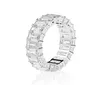 Eternity Emerald Cut Lab Diamond Ring 925 Sterling Silver Engagement Wedding Rings For Women Jewelry Gift5648291