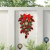 Decoratieve bloemen Kerstmis traan kransen voor voordeur lay -out decoratie creëren een stemmingsboom vensterbank cadeau