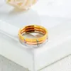 Met zijstenen Seanuo 2024 3 ringen/set rose goldsilver roestvrij staal CZ vrouwen trouwringen sieraden mode charme vrouwelijk verloving