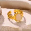 Anello di solitario anello geometrico 14k anelli in oro giallo per donne larghezza cerchio aperto gioielli di moda di dito doni di natale dhyhe dhyhe