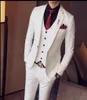 2022 White Mens Wedding Tuxedos Groom الرسمية للسترات الوهمية Men039S بدلات Slim Fit 3 قطع مجموعات مصممة أنيقة بدلة حفلة موسيقية Blaze7610072