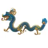 Dekorative Figuren exquisite Drachenskulptur Ornament Chinese Figur Miniatur Zodiac Craft für Auto -Heimbüro Bunt