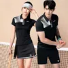 Very good quality badminton clothes womens tennis shirt mens table tennis clothes breathable quick drying 240403