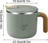 Bowls Insulated Serving Bowl 1550ml Stainless Steel Grade Ramen Cooker With Lid And Handle Elegant Instant Noodle Pot