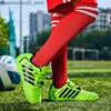 Sneakers Schwarzgrün Triple Childrens Fußballschuhe im Freien Rasen Anti -Slip -Kinder -Sportschuhe Jungen Fußballschuhe 10 bis 16 Zapatos Fußballschuhe Q240413