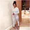 Dames jumpsuits rompers hollow out dames 2021 coltrui y netto plaid gat mager elastische club streetwear solide vrouwelijke outfits drop de dhohx