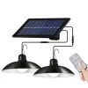 2024 lampada portatile a LED a LED con carico di luce solare con pannello di emergenza alimentato per la pesca da campeggio da giardino esterno pannello solare