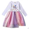 Девушки платье девочки A для Adley Spring Long Dreess Dreess Baby Kids Partid