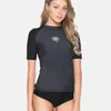 ملابس السباحة النسائية attraco rashguard ملابس السباحة نساء قصير الأكمام قمصان تصفح UV-حماية UPF50 راش واقي يركض على شاطئ أعلى