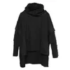 Sweatshirts Erkek Ceketler Karanlık Serisi Sonbahar Kore Moda Dark Serisi Ro Sihirbaz Hoodie Cape Kişilik Kesme Hoodie Erkekler Cape Ceket Tye Boya Sweatshirt