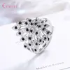 Clusterringe verkaufen Fingerring für Frauen Real 925 Sterling Silber Peacock Fine Tail Muster Verstellbarer Schmuckmodus