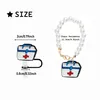 Keychains Lanyards 2pcs Charms Str -Faux Pearl Nurse Charm 액세서리 컵 및 간단한 현대 텀블러 손잡이 팁 ERS D OT43P