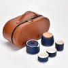 Teaware Sets Ceramic Black Pottery Portable Travel Tea Set One Pot Three Cup Can Bag