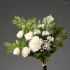 Decorative Flowers 1 Pcs Handmade Creative European Style Artificial Flower Bouquet Vase Arrangement Decoration Home Accessories Women Men