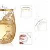 Tasses jetables Paies 12/16 oz verres à vin sans tige en plastique Cocktail en verre tasse réutilisable pour la fête à la maison du mariage