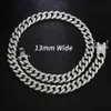 Strands Out Out Watch 3PCS Hip Hop Luksusowe zegarki Zestaw biżuterii Męskie Naszyjnik Bransoletka Bling Cuban Link Choker Prezent 230613