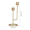 Candle Holders Exquisite Metal Taper Double Slots Candlestick For Home Dinning Party Table Romantic Wedding Decoration