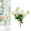 Fleurs décoratives Fleur artificielle réaliste Daily DIY SIMULATION PARTI DÉCOR HOME DÉCOR SOIR 9 Têtes Po Prop Tissu de soie faux