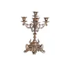 Ljushållare Europeisk stil Metall Candelabra Table Centerpiece Ornament 5 Arms Cast Iron Holder For Mantel Banquet Dinning Wedding