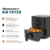 FRYERS Elite Gourmet 1qt friggitore ad aria compatta, friggitrici ad aria neri accessori per la cucina friggitrice