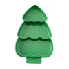 Dinnerware Sets Christmas Tree Shaped Fruit Plate Countertop Storage Container 3 Compartment Table Centerpiece Baby Lunch Tray Serving