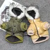 Dog Apparel Clothes Fur Collar Tooling Pet Two-legged Teddy Autumn And Winter Coat Puppy Double Layer Plus