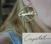 custom name hoop earrings for women luxury designer diy letter earrings customize letters gold hoops jewelry family friends couple3078242