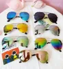 Classic Sunblock Sunglasses Girls Colorful Mirror Children Glasses Metal Frame Kids Travel Shopping Eyeglasses UV400 7 colors9907637